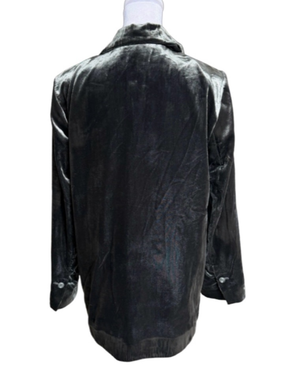 Anthropologie Velvet Blazer Jacket - Charcoal - Picture 2 of 7